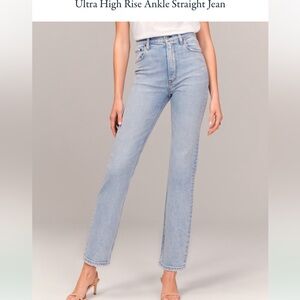 Abercrombie Ultra High Rise Ankle Straight